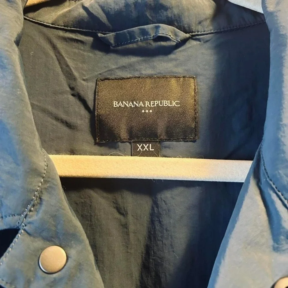 Banana Republic men's 2XL Dark blue button‎ up coat NWOT